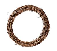Gyrategirl Grapevine Wreath Rattan Wreath Garland Wall Hanging Round Grape Vine Wreath 12inch Natural Vine Garland DIY Crafts Front Door Wicker Twig Garland for Door Wall House Holiday Wedding Decor