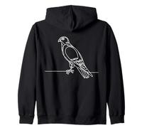 Gyrfalcon Line Art Birdwatcher Zip Hoodie