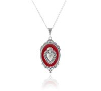 GYRMMUE Gothic Thorns Heart Necklace for Women,Vintage Black Velvet Choker Punk Style Necklaces Y2k Aesthetic Necklace Halloween Victoria Mystic Vampire Jewelry Accessories, L, Alloy Steel, No