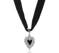 GYRMMUE Vintage Gothic Velvet Pendant Necklace,Red Black Crystal Glass Choker Punk Cameo Necklaces Goth Victorian Mystic Witch Jewelry for Women, L, Acrylic Glass, No Gemstone