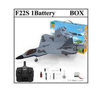 (Gyro 1B BOX) 2024 New F22S 2.4G 4CH 3D6G RC Airplane Raptor F22 Warplane WLtoys A180 Upgrade Version LED Light With