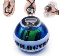 Gyro Ball Gyroscope, Torque Ball with Counter, Auto-Start Wrist Power with LED Lights, Wrist Exerciser, Hand Strengthening Strength Trainer, Forearm Strengthener, Finger Exerciser blue