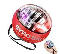 Gyro Ball Wrist Exerciser with Colourful LED lights, Wrist Ball Exerciser, Auto-Start Powerball Gyroscopic Forearm Exercisers for Wrists Arms Fingers and Muscles Training (Red)