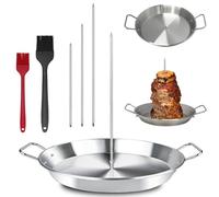 Gyro Cooking Plate, Vertical Skewer Grill, Stainless Steel Vertical Skewer, Great for Tacos, Gyro, Shawarma, Whole Chickens and More (8 in)