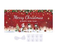 Gyrodymix Christmas Garage Door Decoration Banner 13x6ft Merry Christmas&Happy New Year Garage Door Cover Large Outdoor Backdrop Decorations for Xmas Party Home Yard Decor