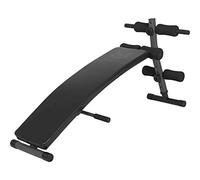 GYRONETIC® Sit Up Bench - Adjustable, Foldable, 121x31x48 cm, Padded Leg Fixation, Black - Weight Bench, Supine Board, Ab Exercise Bench, Abdominal Crunch, Core Workout, Home Gym Fitness Training
