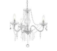 GyroVu Chandelier for Living Room,3 Light Mini Acrylic Pendant Light with Adjustable Chain,Clear Ceiling Light for Dining Room,Living Room,Bedroom