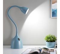 GyroVu LED Desk Lamp for College Dorm, Adjustable Table Lamp Reading Light, Flexible Gooseneck Desk Lamps Eye-Caring Desk Lamp in University Dormitory Blue
