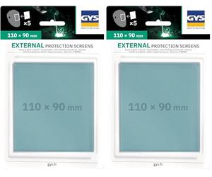 GYS 5 External Clear Lenses 110 x 90 mm (Pack of 2)