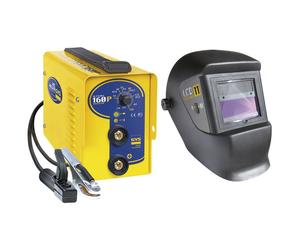 GYS Bundle GYSMI 160P Inverter MMA Welder with LCD Techno 11 Helmet