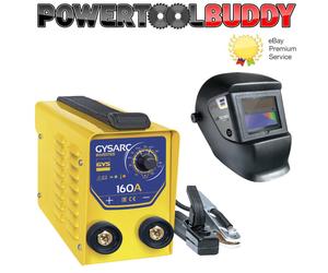 GYS GYSARC 160 ARC Inverter Welder 160 AMP 230v Welding Leads & Helmet 030435