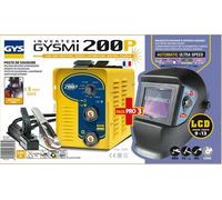 GYS Inverter Electrodes Welder Gysmi 200P 031579+ Welding Helmet LCD 9/13