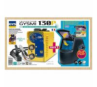 GYS MMA inverter welding machine GYSMI 130 P + welding helmet Flip Flap 014732