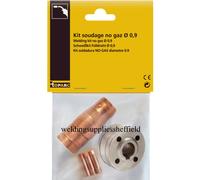 GYS 041240 WELDING KIT NO GAZ 0.9-1.0/1.2 mm, Not concerned, Set of 5 Piece