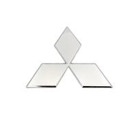GYSCKN Car Emblem for MITSUBISHI, Badge Logo Decals Covers Front Bonnet Trunk Decorative Badge Replacement Adhesive Tuning Accessories,Silver-10 * 9cm