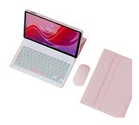 GYSDCAZ Keyboard Case for Lenovo Tab M11 2024 11 Inch TB330, Detachable Backlit Wireless Keyboard with Magnetic Protective Cover, Rechargable Mouse,Pink