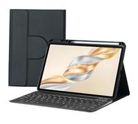 GYSDCAZ Spanish Ñ Keyboard Case for Honor Pad X9a/X9 Pro 11.5 inch 2025, 360° Rotatable Magnetic Case with Pencil Holder,Español Detachable Bluetooth Keyboard,Black1