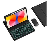 GYSDCAZ Spanish Ñ Keyboard Case for Huawei Matepad SE 11 Inch 2024, Backlit Detachable Wireless Bluetooth Keyboard with Pencil Holder, Tablet Mouse,Black