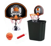 GYSH Trash Can Basketball Hoop,Clip On Any Bin or Behind The Door ! Mini Hoop with Backboard, Ball & Pump,Classroom, Office Toys for Adults, Great Birthday Gift Idea (Black)