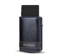 GYSNOIZE Men's Slim Wallet for Credit Card Holder - Our Men's PU Leather Wallets with RFID Protection with Cash Slots, Women's Card Holder, Black, Portafoglio Porta Carte Pop Up Piccolo, Classic