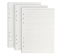 GYSRXS 3 Pack A5 Notebook Refill 135 Sheets Lined Refills Paper 6 Holes Refillable Binder Paper for A5 Notebook Diary Book Sketch Painting