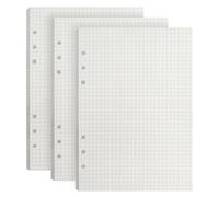 GYSRXS 3 Pack A5 Notebook Refill 135 Sheets Squared Refills Paper 6 Holes Refillable Binder Paper for A5 Notebook Diary Book Sketch Painting