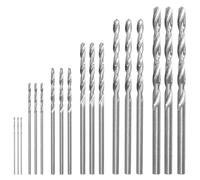 GYSRXS 60 Piece Mini Drill Bit Set HSS Drill Bit Set 0.5 mm - 3.0 mm Micro Drill Set Twist Drill for DIY Woodworking Model Making Engraving and Drilling (Silver)