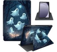 GYSYZJDH for Samsung Galaxy Tab A9 8.7-Inch 2023 Case, 360° Rotating PU Leather Stand Cover with Auto Sleep/Wake, Shockproof TPU Backl, Group of Ghosts