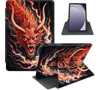 GYSYZJDH for Samsung Galaxy Tab A9 8.7-Inch 2023 Case, 360° Rotating PU Leather Stand Cover with Auto Sleep/Wake, Shockproof TPU Backl, Red Dragon