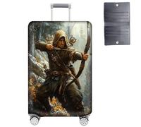 GYSYZJDH Luggage Cover Protector for 19-20 Inch Suitcases, TSA Approved Elastic Travel Suitcase Covers, Anti-Scratch Washable Luggage Sleeve for Carry On & Checked Bags, Warrior Archery, XL (for 30-32