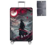 GYSYZJDH Luggage Cover Protector for 19-20 Inch Suitcases, TSA Approved Elastic Travel Suitcase Covers, Anti-Scratch Washable Luggage Sleeve for Carry On & Checked Bags, Samurai, M (for 26-28 inch