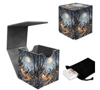 GYSYZJDH Premium MTG Deck Box - Holds 120+ Sleeved Cards, PU Leather Magnetic TCG Card Deck Box for Magic The Gathering, Commander, and More, Hare