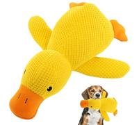 GYTFOG 1PCS Dog Toy, Yellow Plush Dog Toy for Large Dogs, Duck Dog Toy, Puppy Toys with Squeaker, for Interactive Play and Comfort for Anxious or Bored Dogs, Stress Relief, solitude (M)