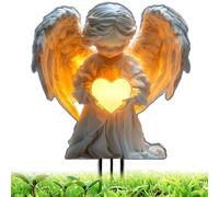 GYTFOG 2D Angel Garden Stake, Acrylic Fairy Garden Ornament (20 x 12 cm)