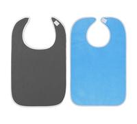 GYTFOG 2PCS Adult Bibs for Men, Elderly Essentials for Dining, Feeding and Activities, Adjustable Bibs for Wheelchair Users, Bedridden Individuals and Caregivers, Lightweight and Washable