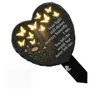 GYTFOG 2PCS Grave Ornaments, Cemetery Angel Ornament, Weather-Resistant Grave Decorations for Outdoors, Heart Love Shape Grave Marker Decoration, for Bereaved Families Bereaved Famesilies