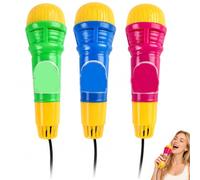 GYTFOG 3 Pcs Echo Microphone,Battery-Free Singing Toy Prop,Fun Voice Amplifier & Karaoke Toy for Children, for Kids Play Props Colorful Echo Mic Props for Boys and Girls Parties and Sing-alongs
