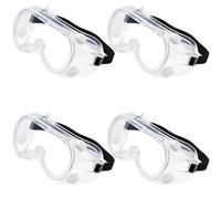 GYTFOG 4PCS Safety Goggles, Protective Goggles for Work, Eye Protection Glasses with Clear Lens, Adjustable Strap, for DIY, Welding, Auto Repair, Woodworking, Dust Protection
