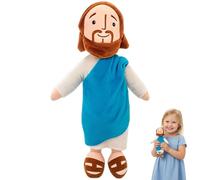 GYTFOG Jesus Plush, 32cm Blue Robe Jesus Teddy, My Friend Jesus Plush