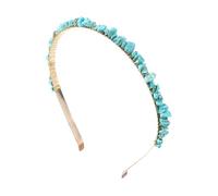 GYTHTPZR 1pc Rose Quartzs Headbands For Women Irregular Gravel Natural Stone Crystal Amethysts Citrines Aquamarines Hair Hoops Jewelry(Howlite)