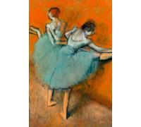 GYTRI CGFHJ Edgar Degas People Poster Color Prints Abstract Wall Art Picture《Two Green Ballet Dancers》Edgar Degas Canvas Painting For Home Decor 40x60cm Unframed