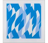 GYTRI CGFHJ Famous Bridget Riley Poster Color Prints Abstract Wall Art Pictrure《Two Blues》Bridget Riley Canvas Painting For Home Decor 30x30cm Unframed