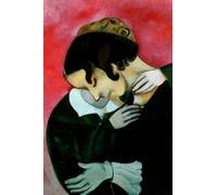 GYTRI CGFHJ Famous Marc Chagall Poster Color Prints Abstract Wall Art Picture《Two People Hugging》Marc Chagall Canvas Painting For Home Decor 50x80cm Unframed