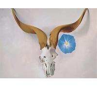 GYTRI CGFHJ Georgia O'Keeffe Poster Color Prints Abstract Wall Art Picture《Skull》Georgia O'Keeffe Still Life Canvas Painting For Home Decor 50x70cm Unframed