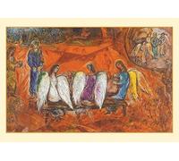 GYTRI CGFHJ Marc Chagall Poster Color Prints Abstract Wall Art Picture《Abraham and the Three Angels》Marc Chagall Canvas Painting For Home Decor 60x90cm Unframed