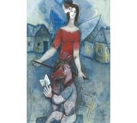 GYTRI CGFHJ Marc Chagall Poster People Prints Abstract Wall Art Picture《The Angel and the Reader》Marc Chagall Canvas Painting For Home Decor 50x80cm Unframed