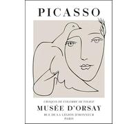 GYTRI CGFHJ Pablo Picasso Line Poster Colorful Prints Abstract Wall Art Picture《The Peace》Pablo Picasso Canvas Painting For Home Decor 50x60cm Unframed