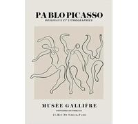 GYTRI CGFHJ Pablo Picasso Line Poster Colorful Prints Abstract Wall Art Picture《Three The Dancers》Pablo Picasso Canvas Painting For Home Decor 50x60cm Unframed