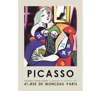 GYTRI CGFHJ Pablo Picasso Poster Color Prints Abstract Wall Art Picture《Portrait of Reading Woman》Pablo Picasso Canvas Painting For Home Decor 50x60cm Unframed