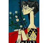 GYTRI CGFHJ Pablo Picasso Poster Portrait Prints Abstract Wall Art Picture《Dora Maar and Flower》Pablo Picasso Canvas Painting For Home Decor 50x60cm Unframed